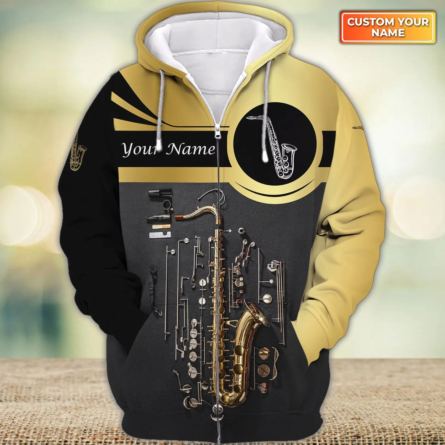 Custom Saxophone Shirts Saxophone Pattern Design Shirts 2744