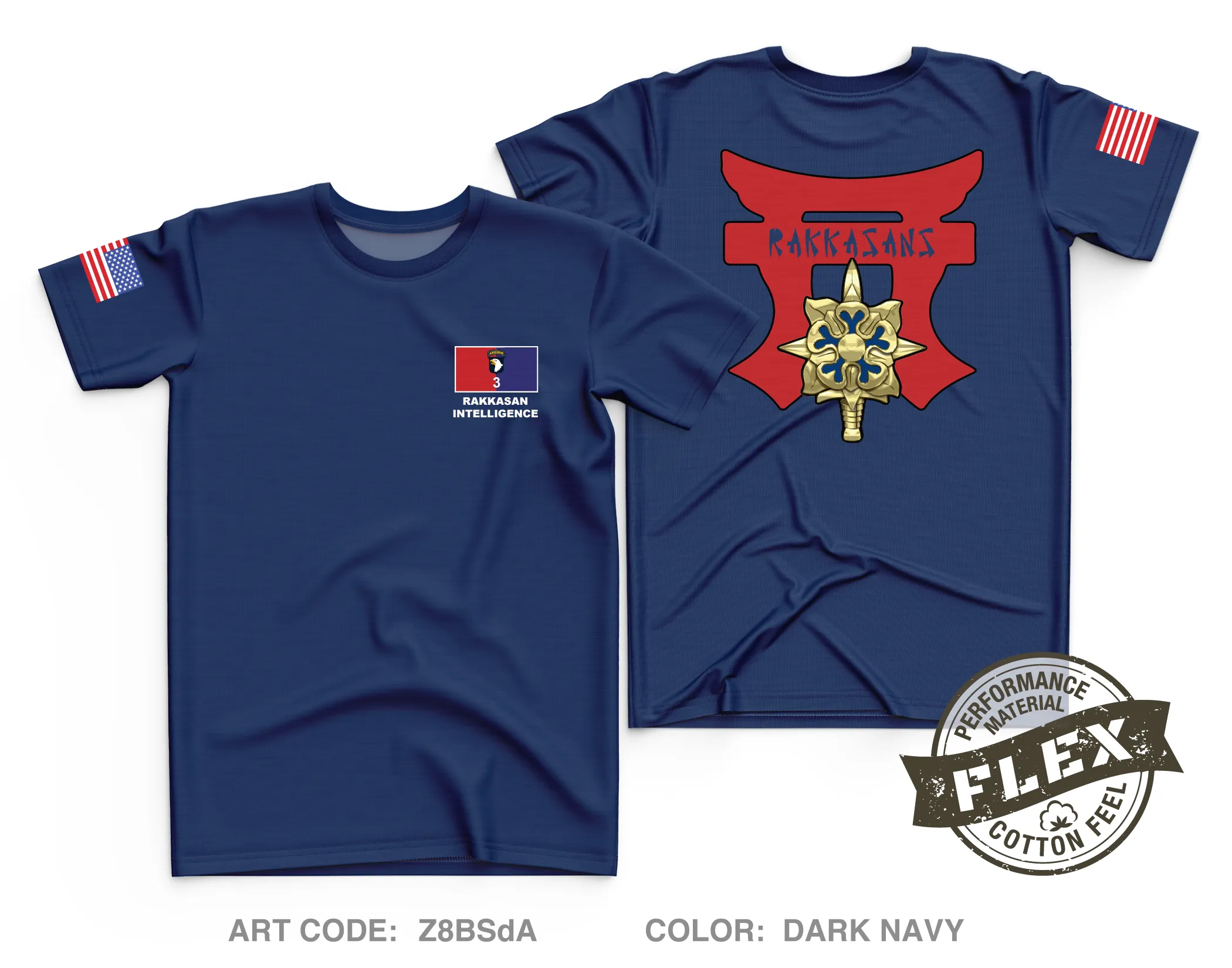 D Co, 21 BEB, 3BCT, 101 ABN DIV Core Men's SS Flex Performance Tee - Z8BSdA