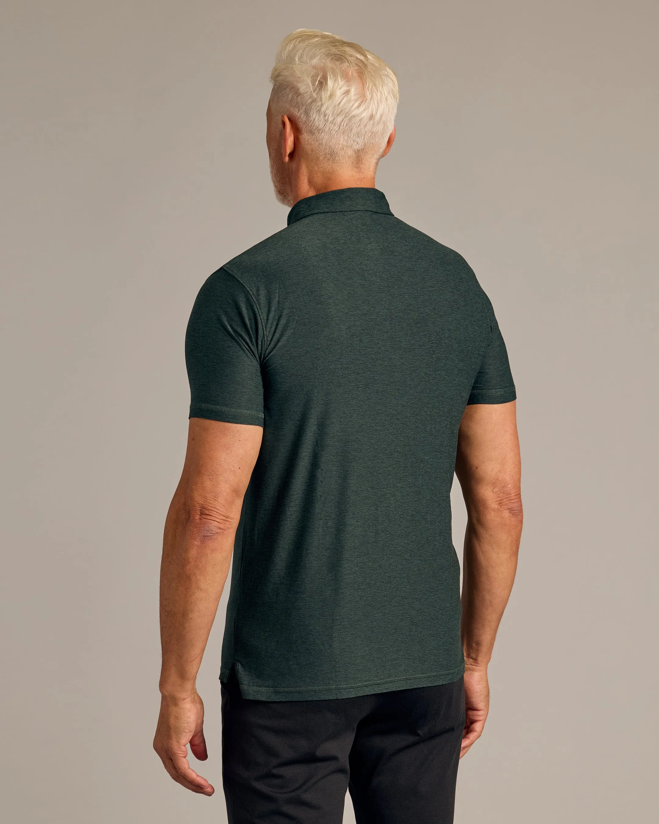 Dark Heather Forest Active Polo 2.0