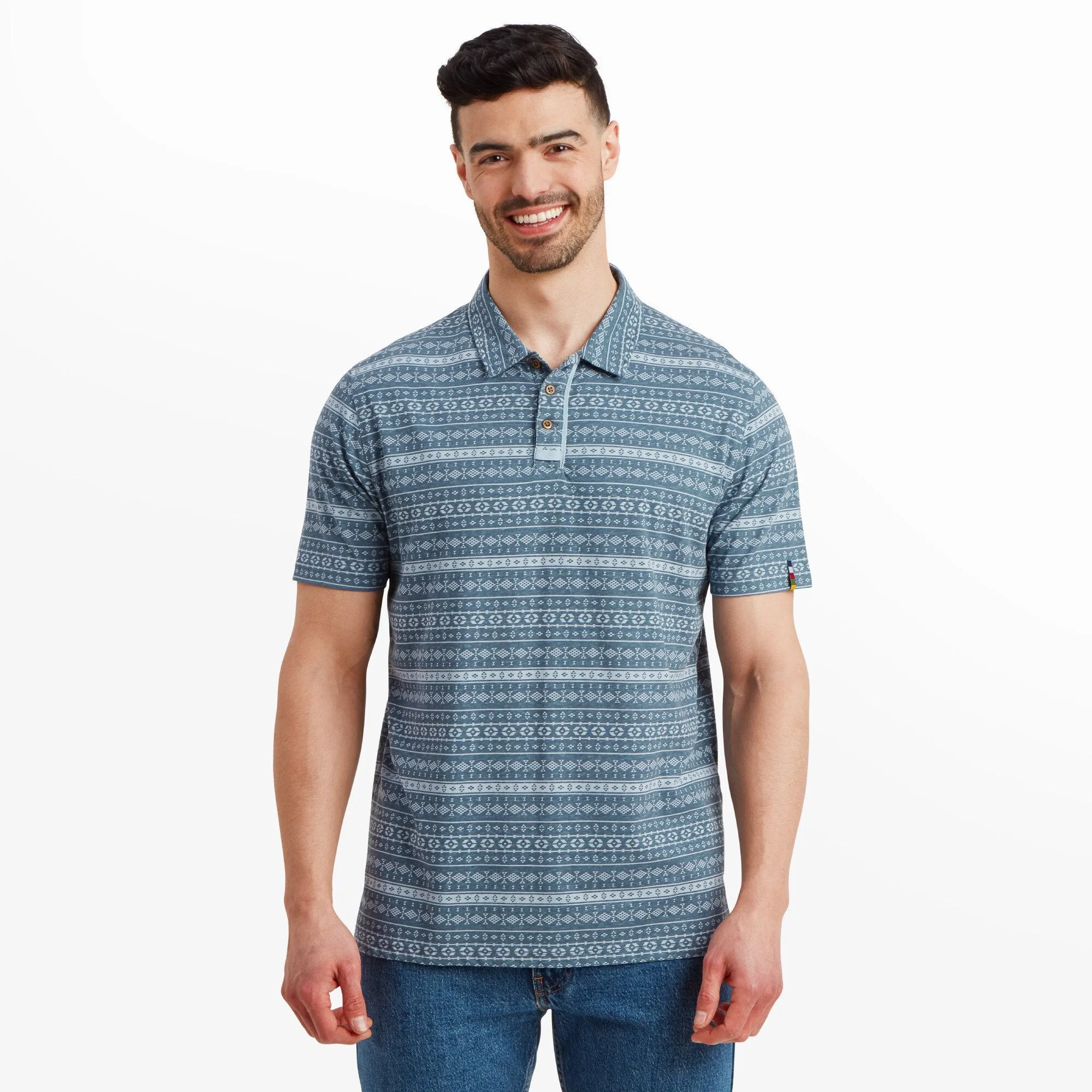 Dhani Polo Shirt - Haze Stripe