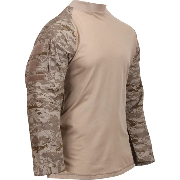 Digital Desert Camo  - Tactical Combat Shirt Paintball Airsoft Base Layer Top - Men's