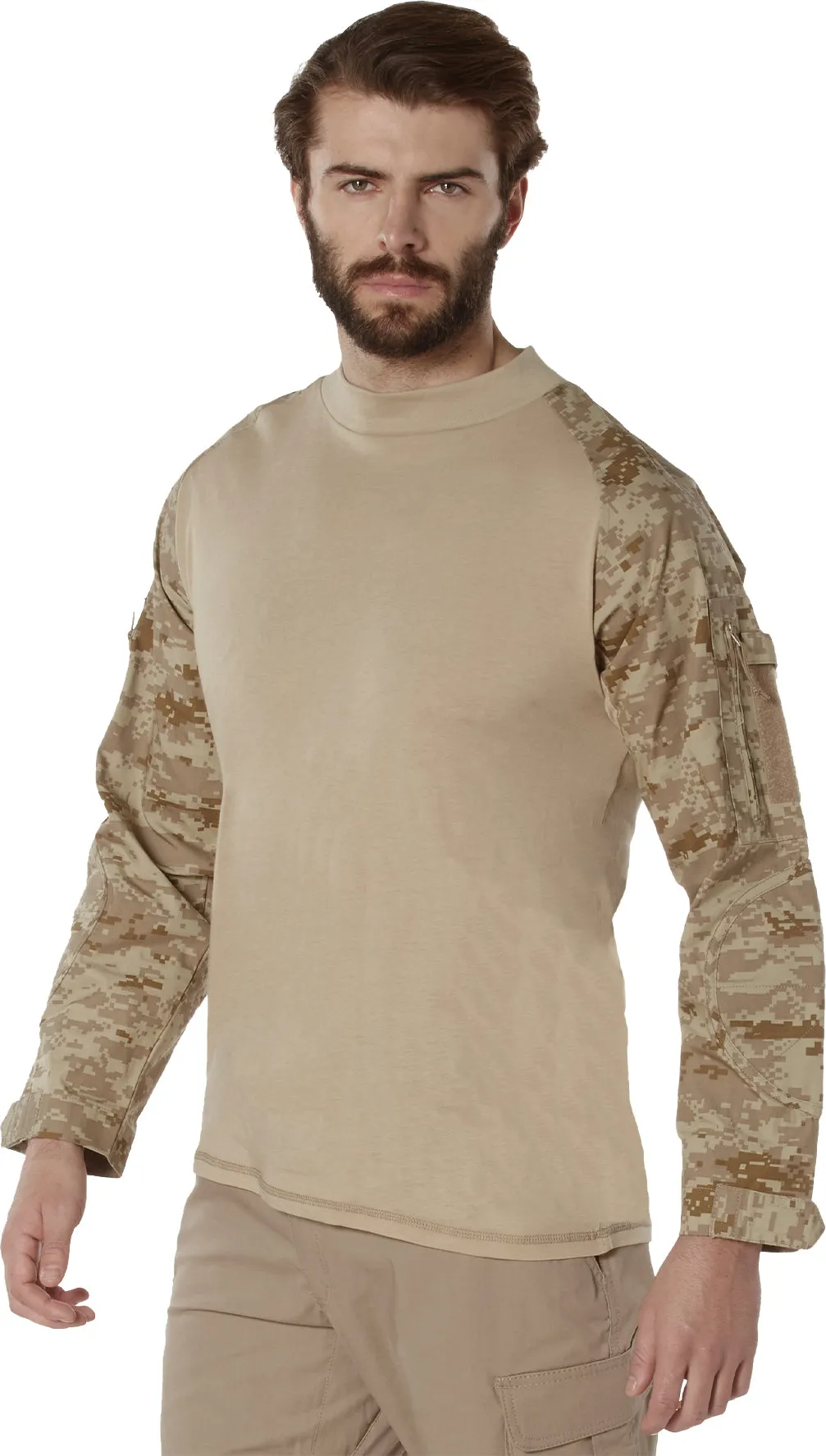 Digital Desert Camo  - Tactical Combat Shirt Paintball Airsoft Base Layer Top - Men's