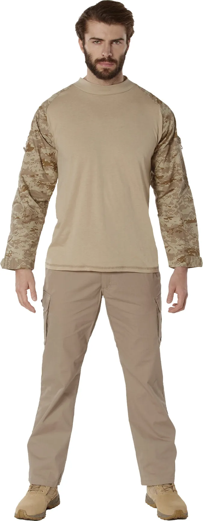 Digital Desert Camo  - Tactical Combat Shirt Paintball Airsoft Base Layer Top - Men's