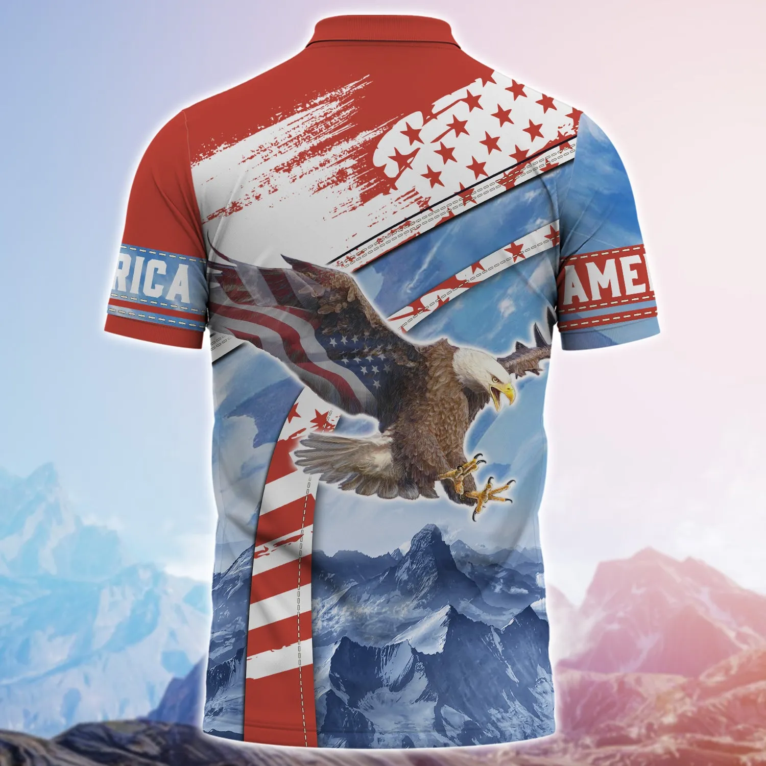 Eagle3 - Personalized Name 3D Polo Shirt - Hdmt