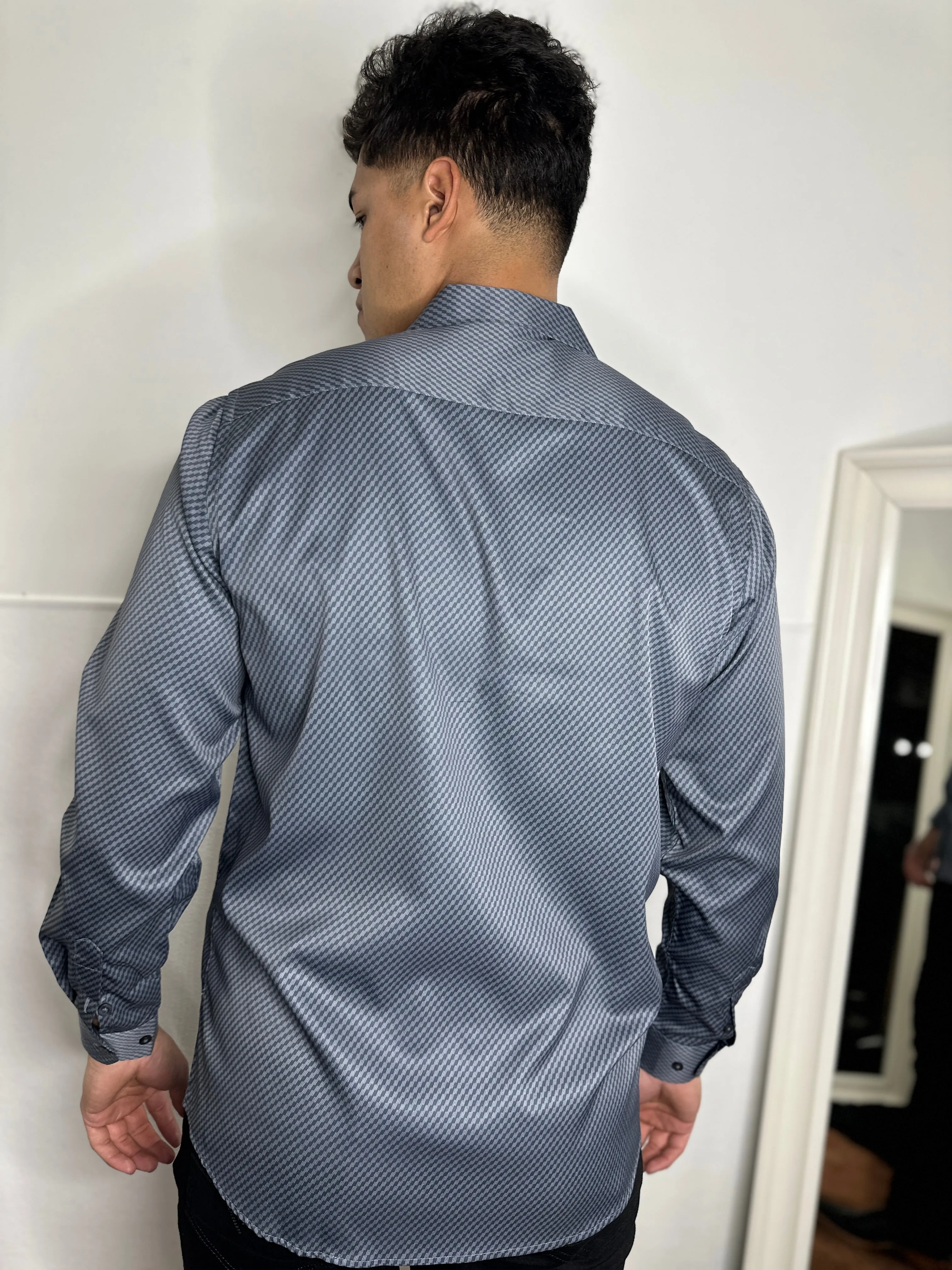 Edgardo Moderno Grey Casual Shirt