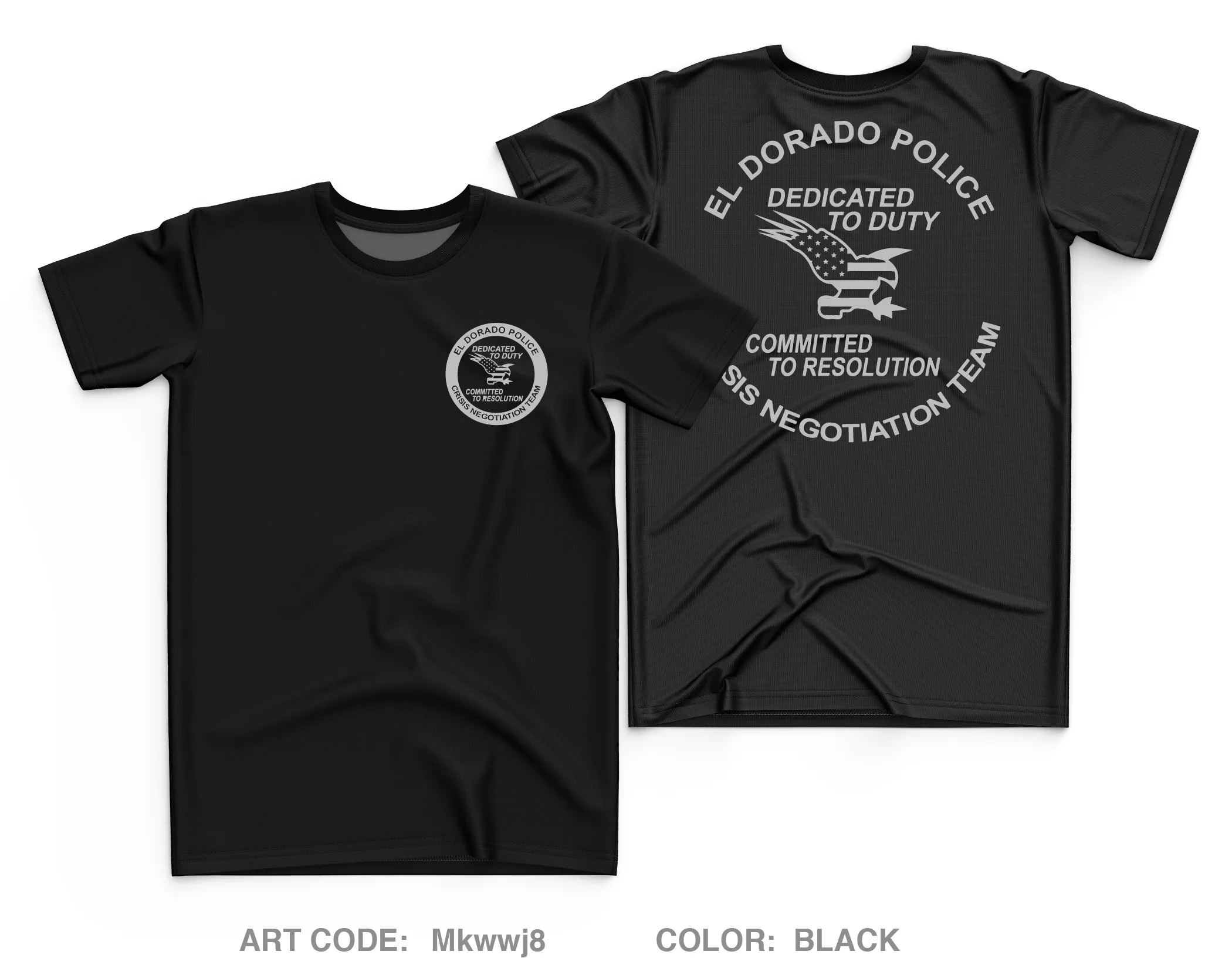 El Dorado Police Department Crisis Negotiation Team Core Men's SS Performance Tee - Mkwwj8