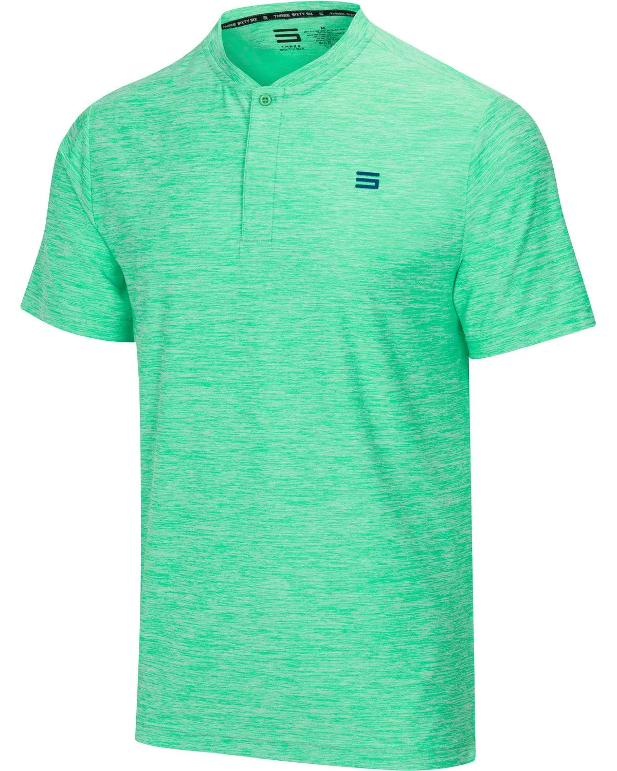 Extreme Deal -Men's Heathered Collarless Golf Polos Additional Colors