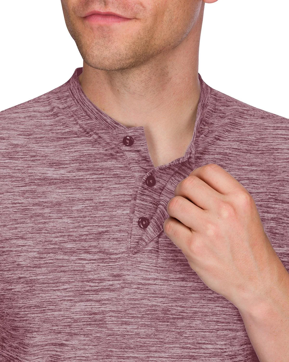 Extreme Deal -Men's Heathered Collarless Golf Polos Additional Colors