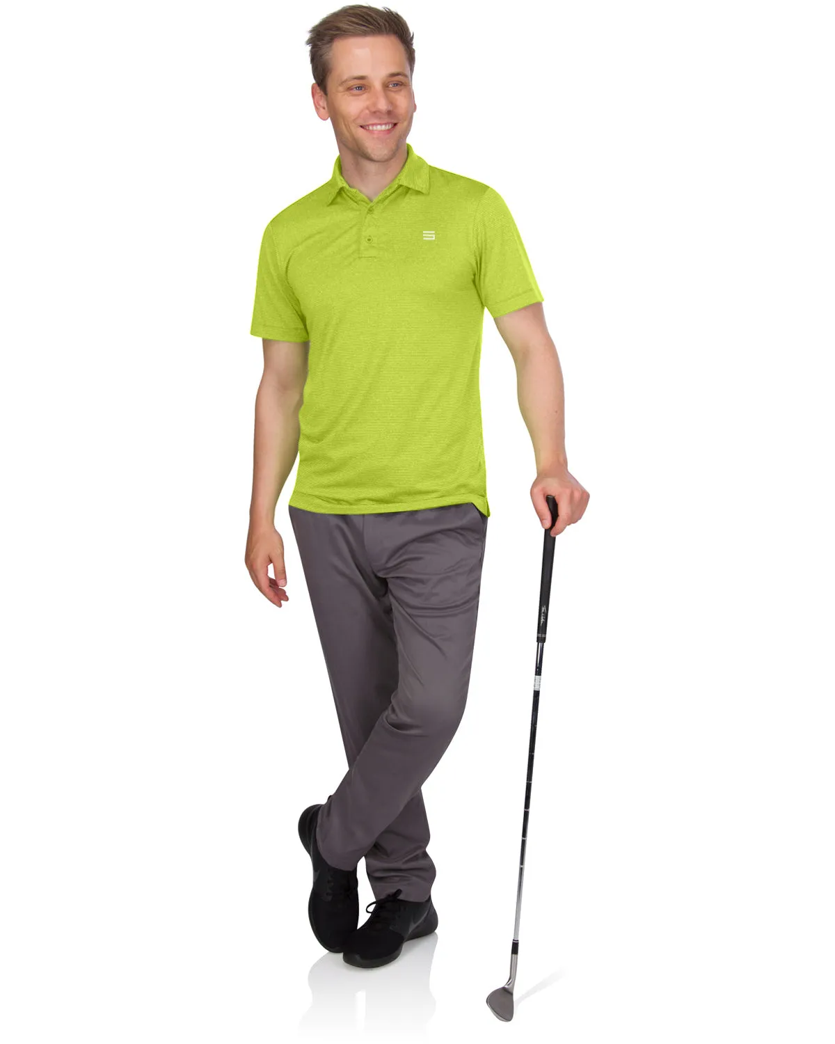 Extreme Deal - Men’s Thin-Striped Golf Polo Shirt Additional colors
