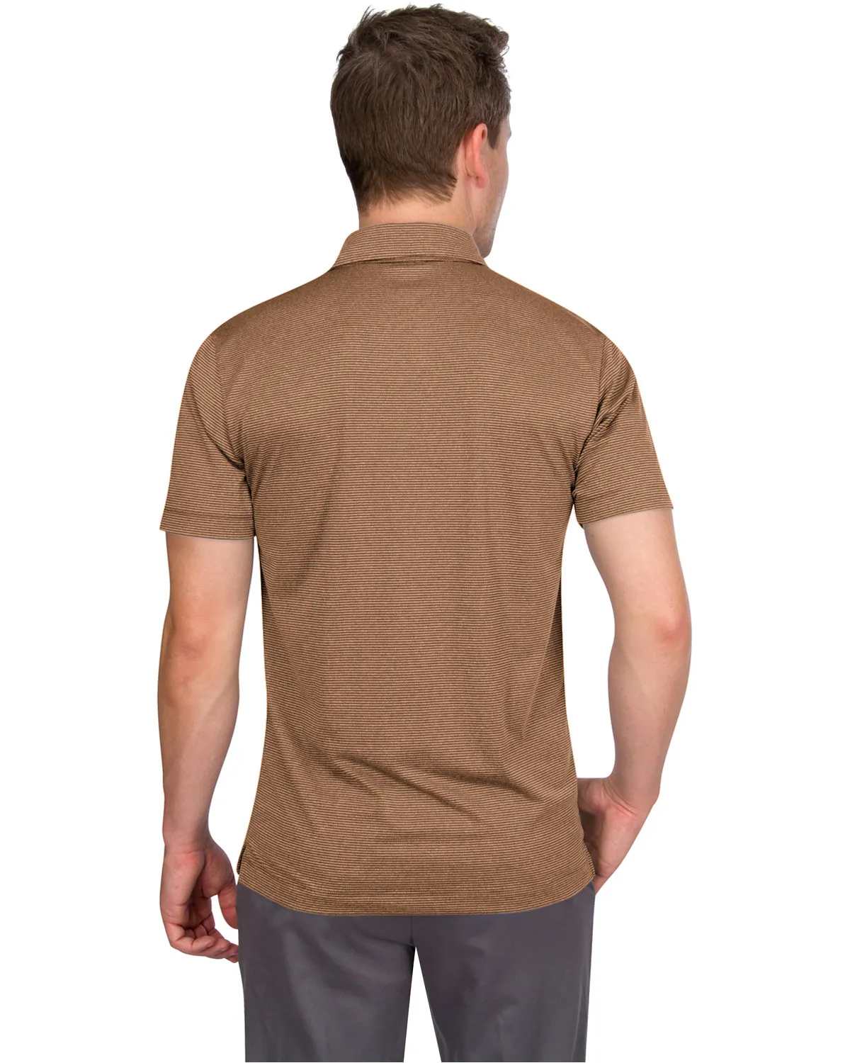 Extreme Deal - Men’s Thin-Striped Golf Polo Shirt Additional colors
