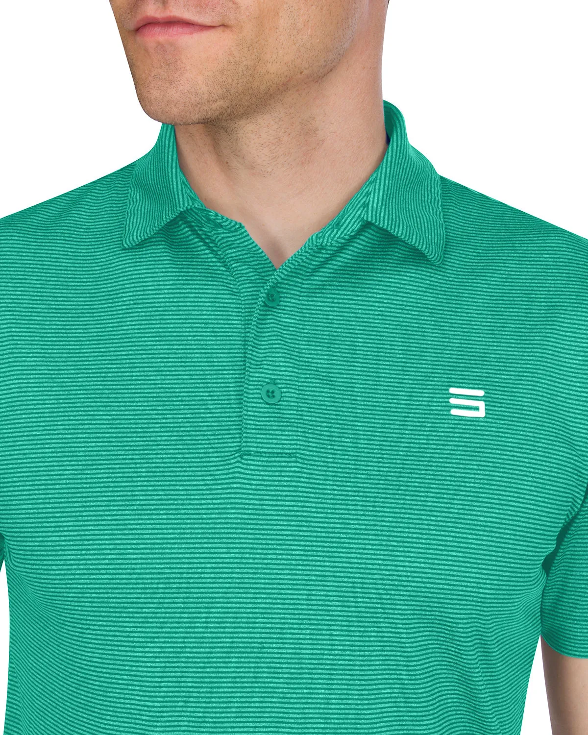 Extreme Deal - Men’s Thin-Striped Golf Polo Shirt Additional colors