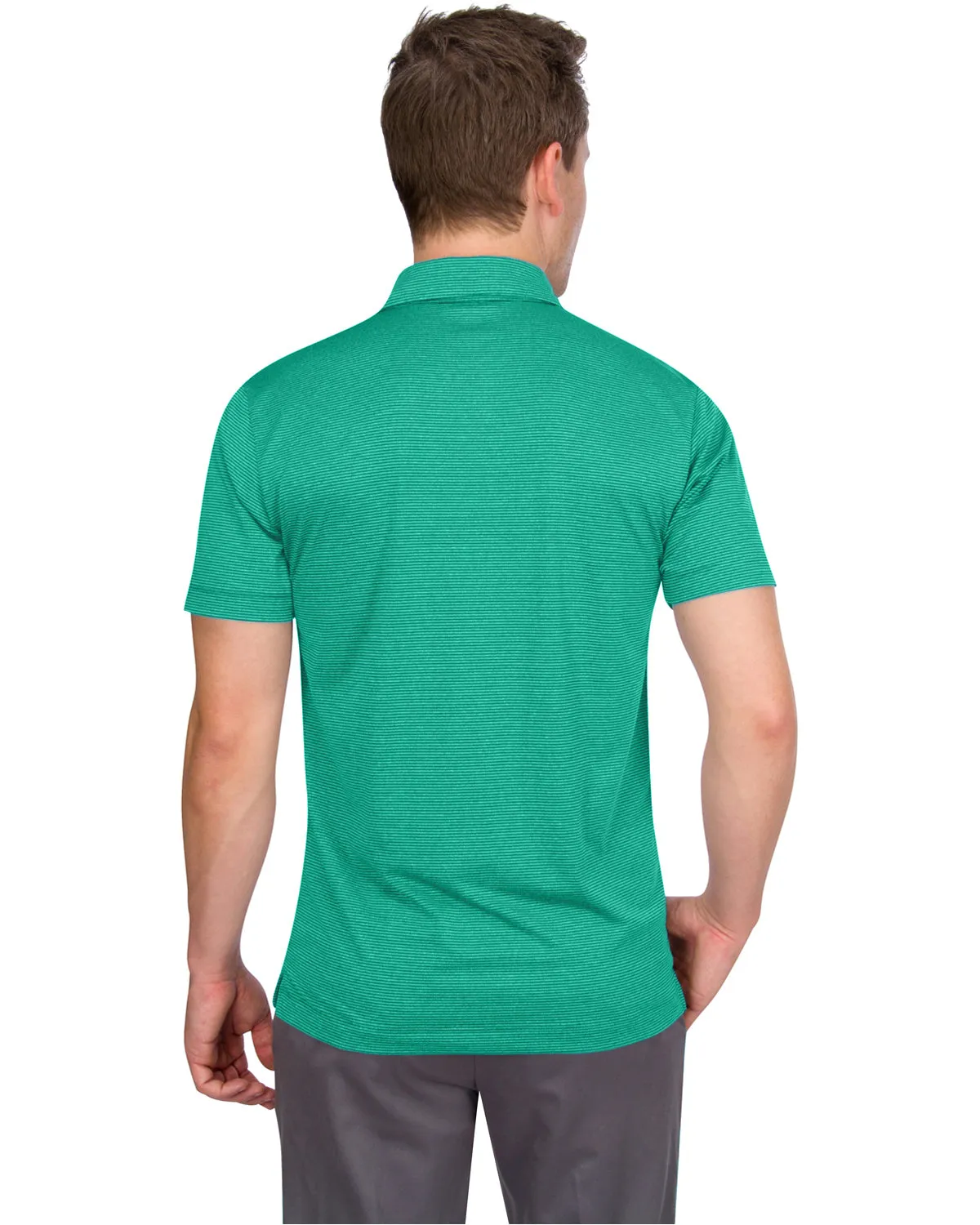 Extreme Deal - Men’s Thin-Striped Golf Polo Shirt Additional colors