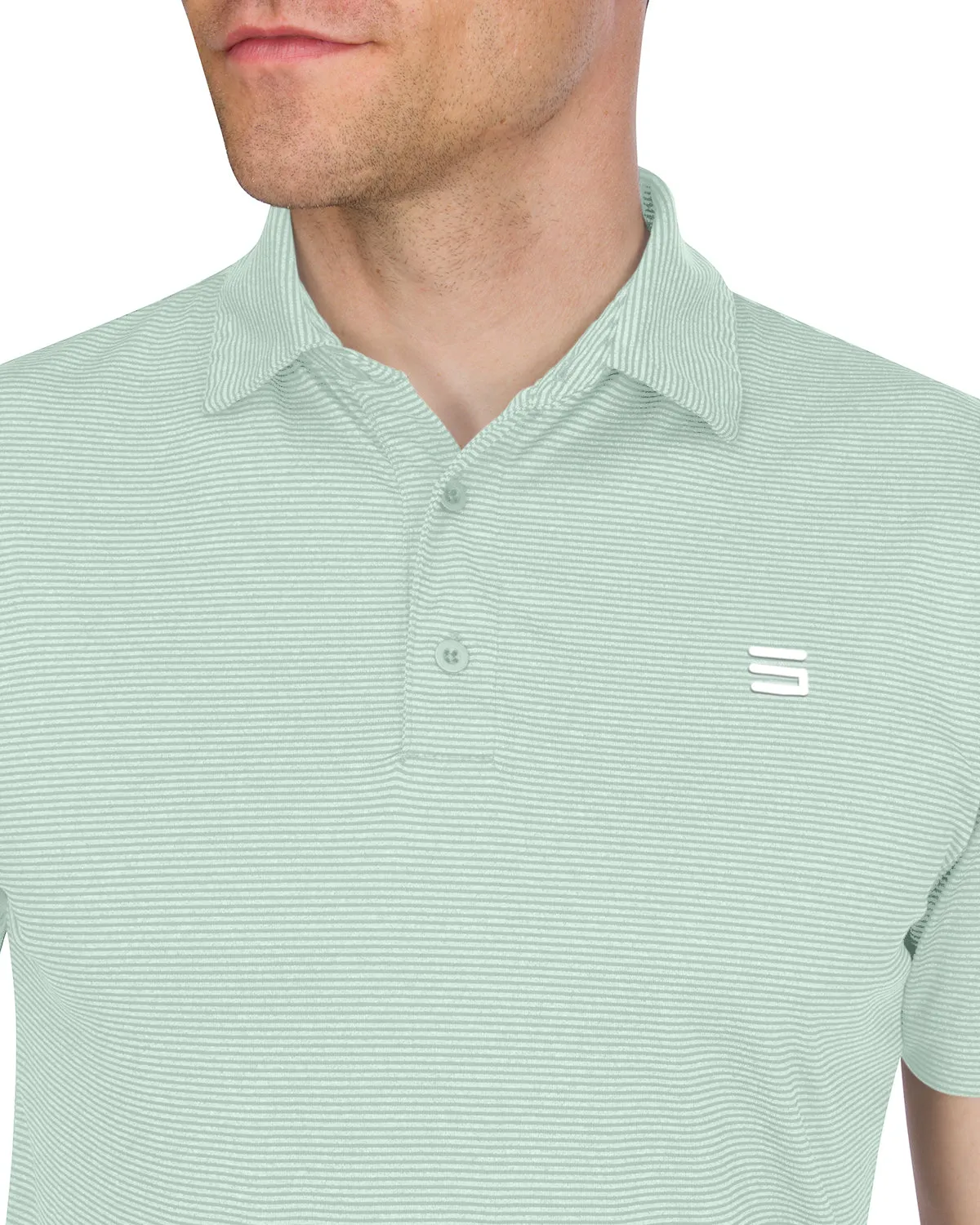 Extreme Deal - Men’s Thin-Striped Golf Polo Shirt Additional colors