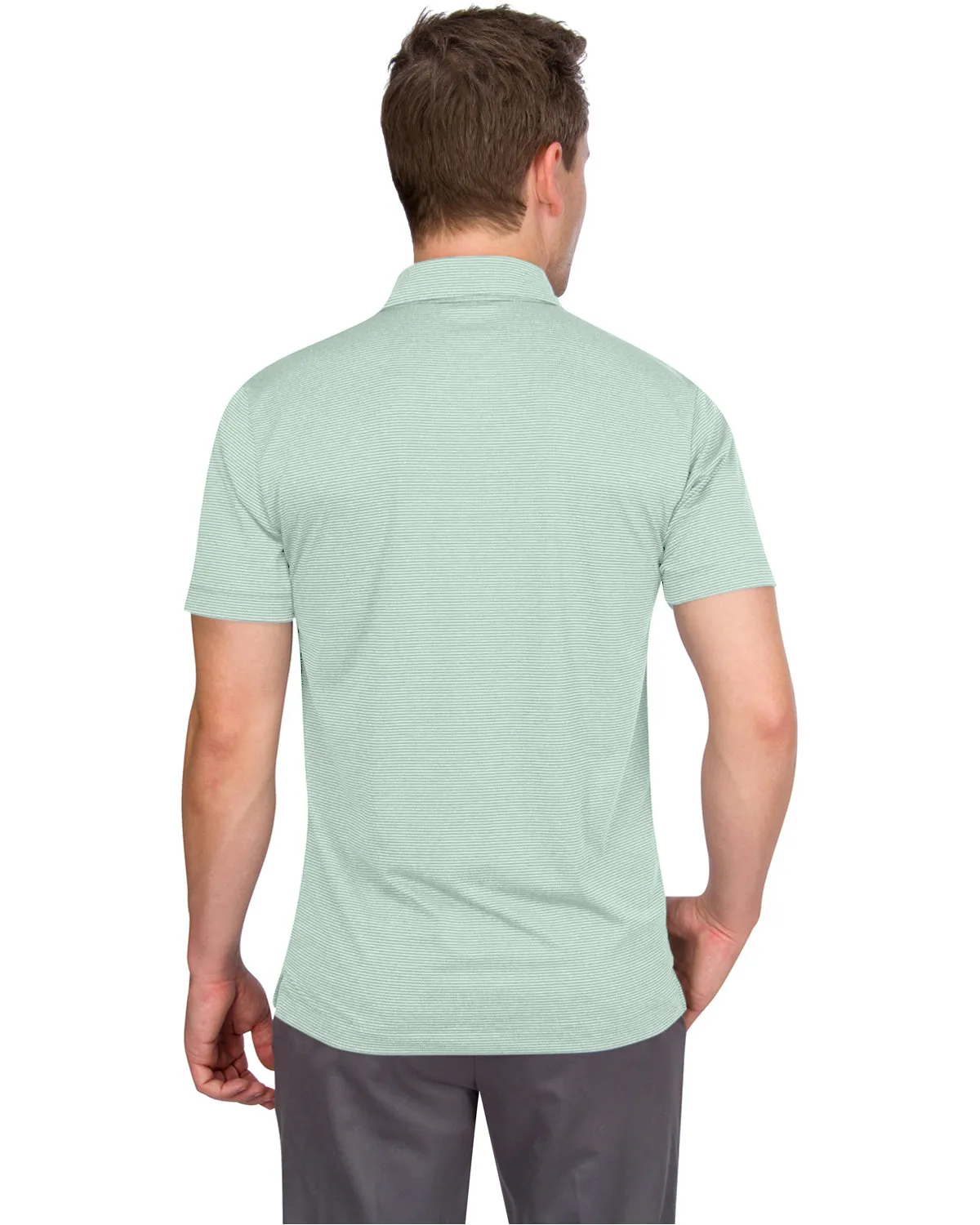 Extreme Deal - Men’s Thin-Striped Golf Polo Shirt Additional colors