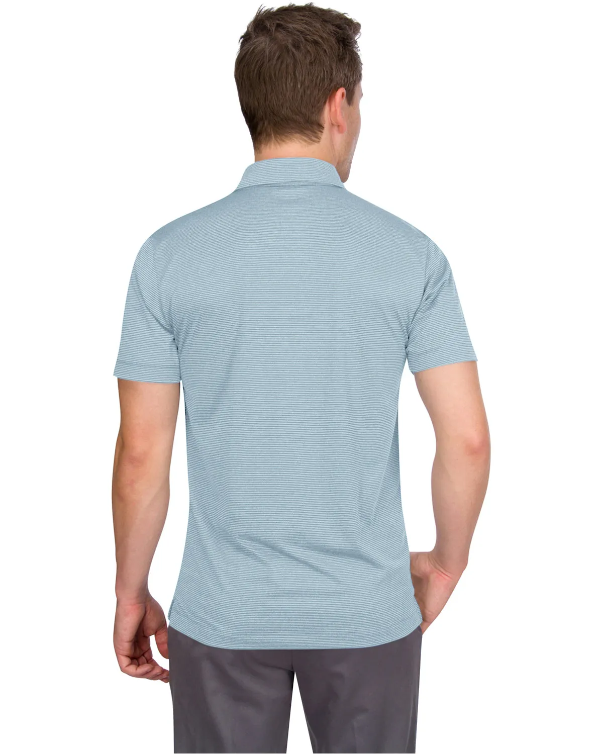Extreme Deal - Men’s Thin-Striped Golf Polo Shirt Additional colors