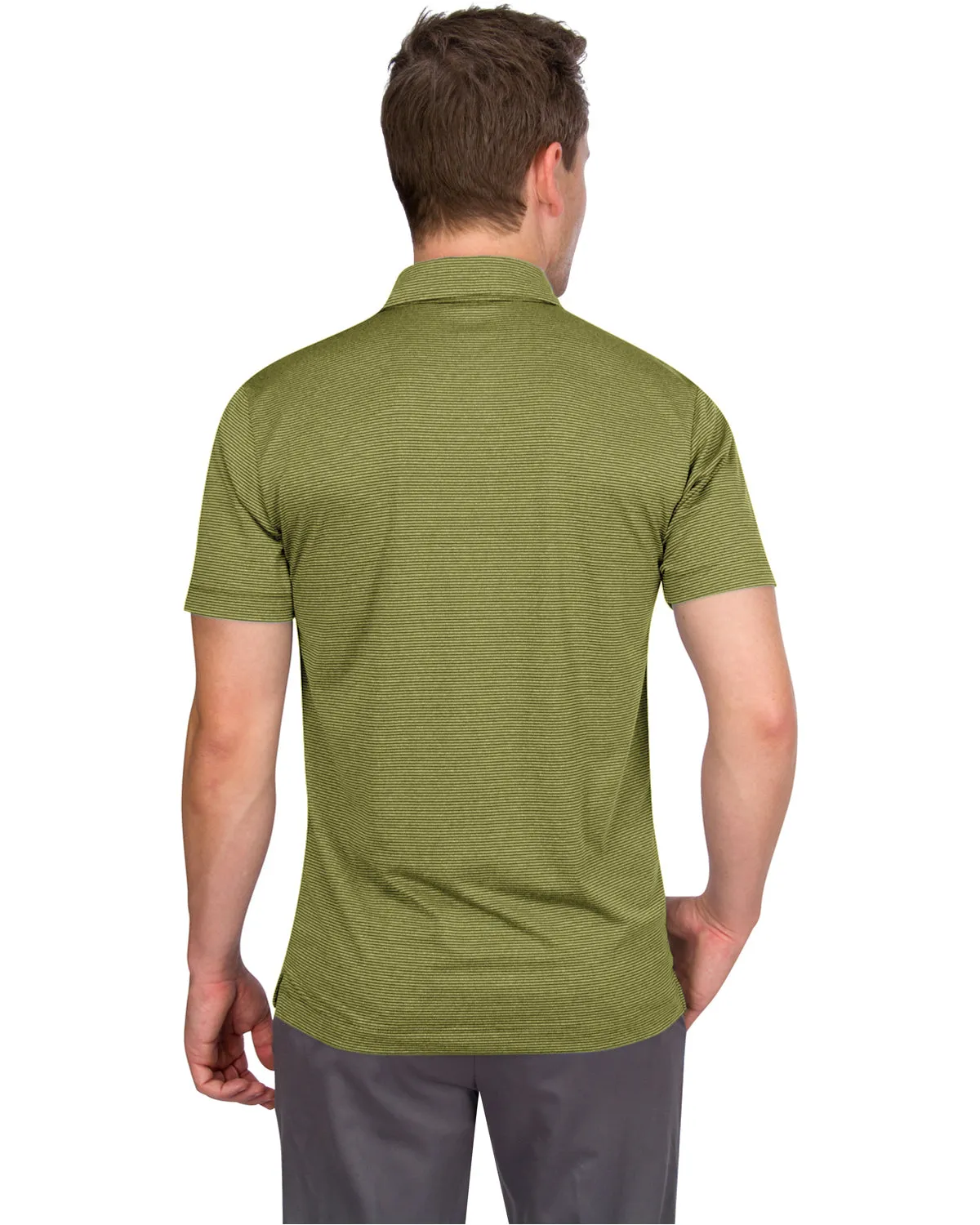 Extreme Deal - Men’s Thin-Striped Golf Polo Shirt Additional colors
