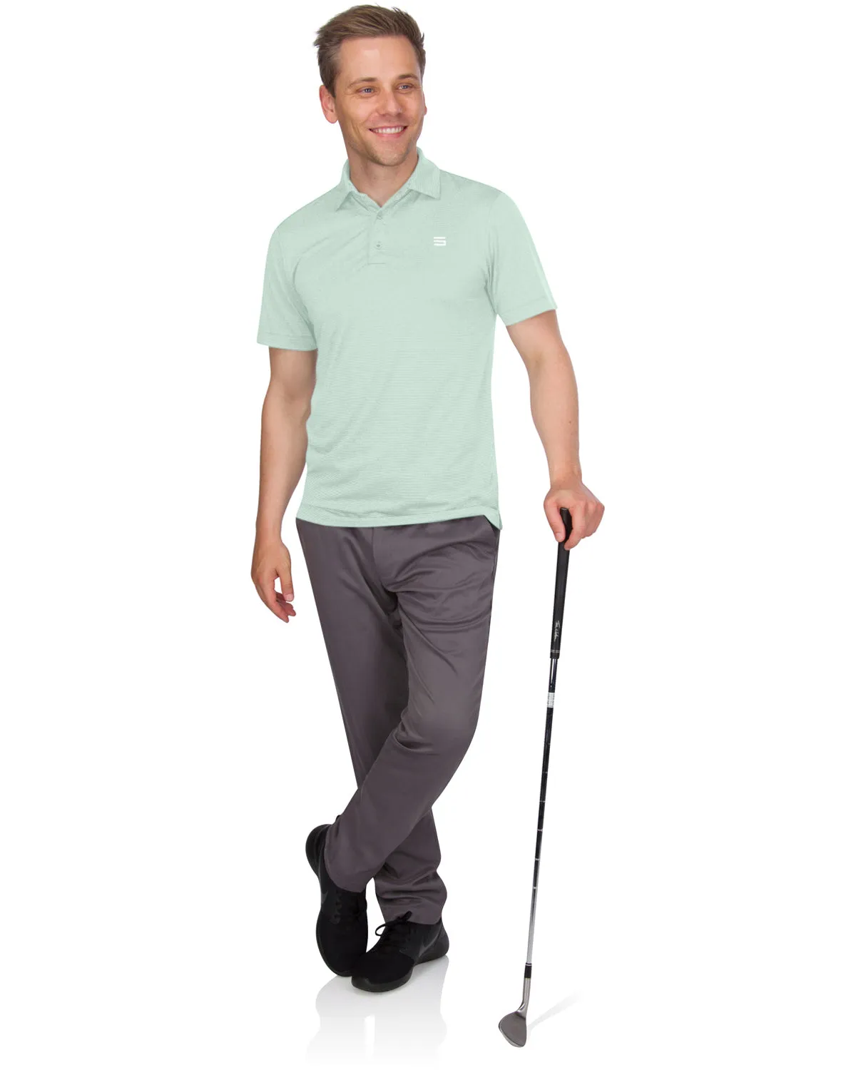 Extreme Deal - Men’s Thin-Striped Golf Polo Shirt Additional colors