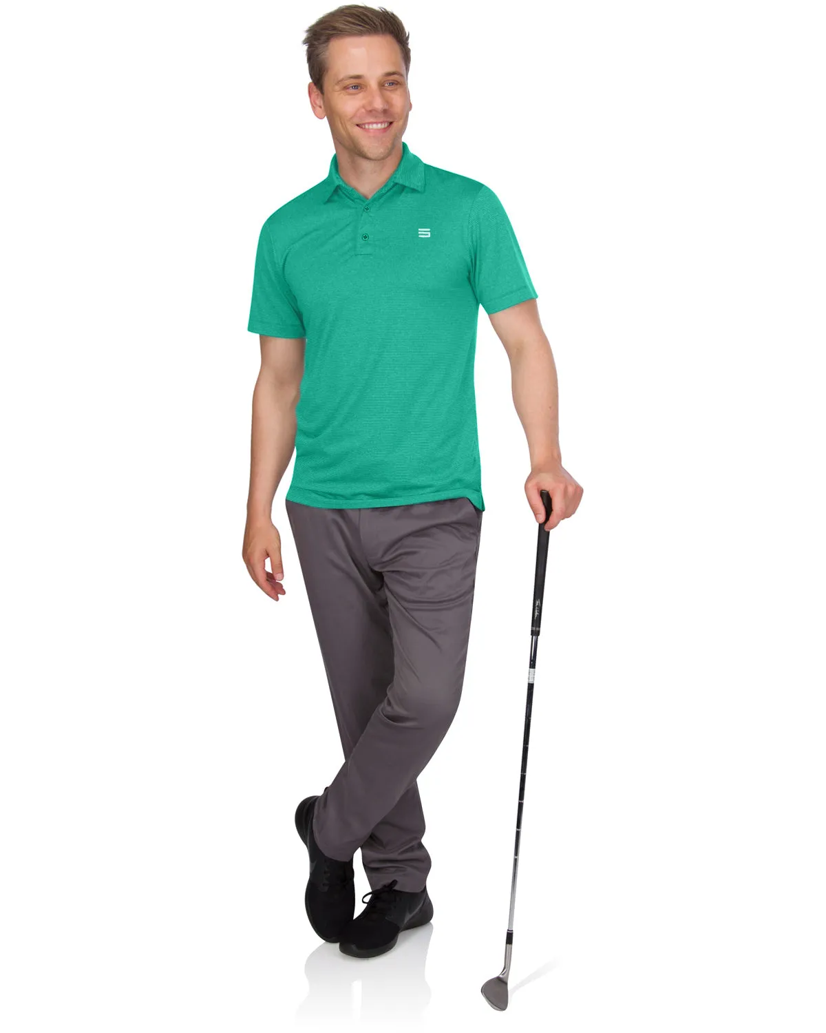 Extreme Deal - Men’s Thin-Striped Golf Polo Shirt Additional colors