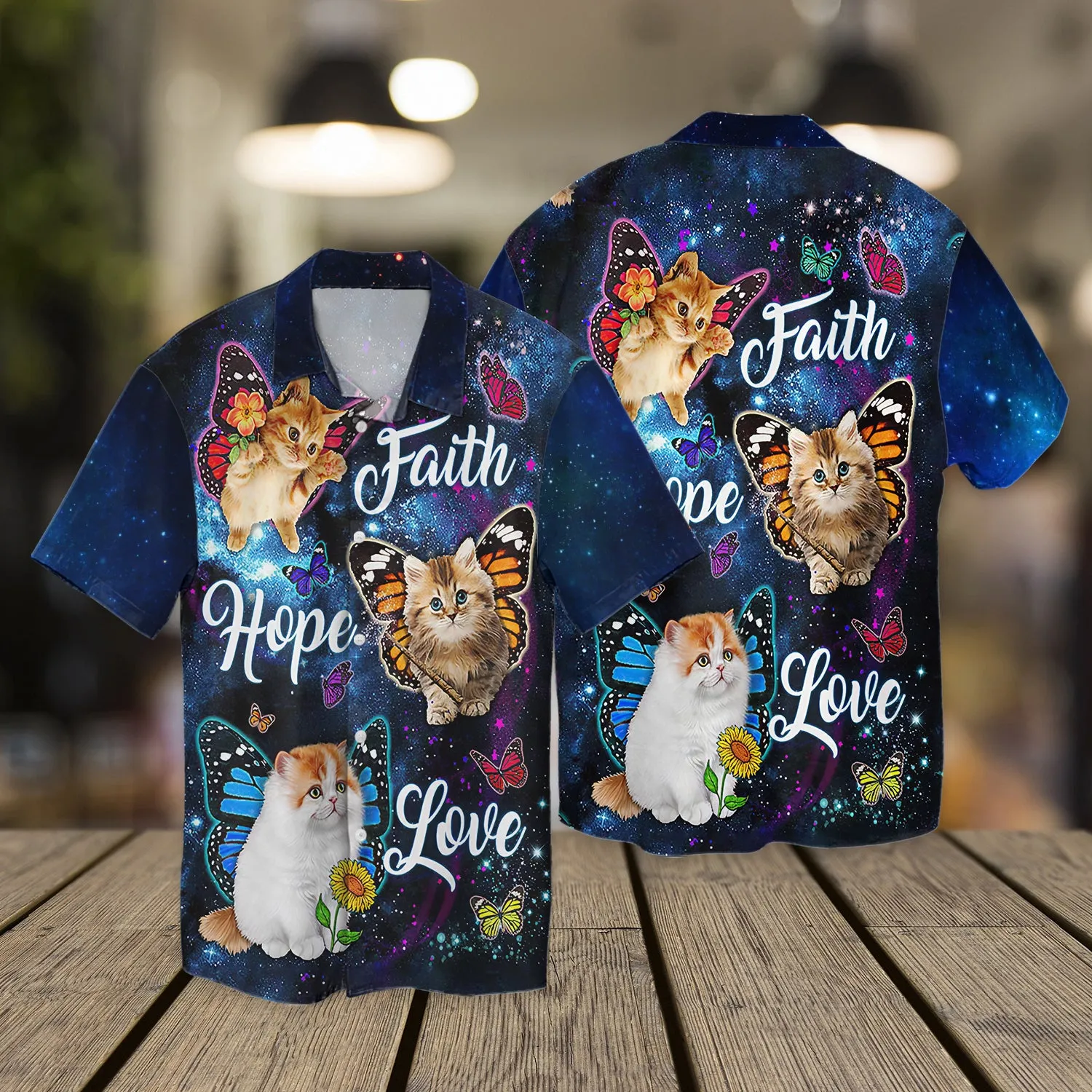 Faith Hope Love Cat 3D Full Print Shirts Cats Shirts