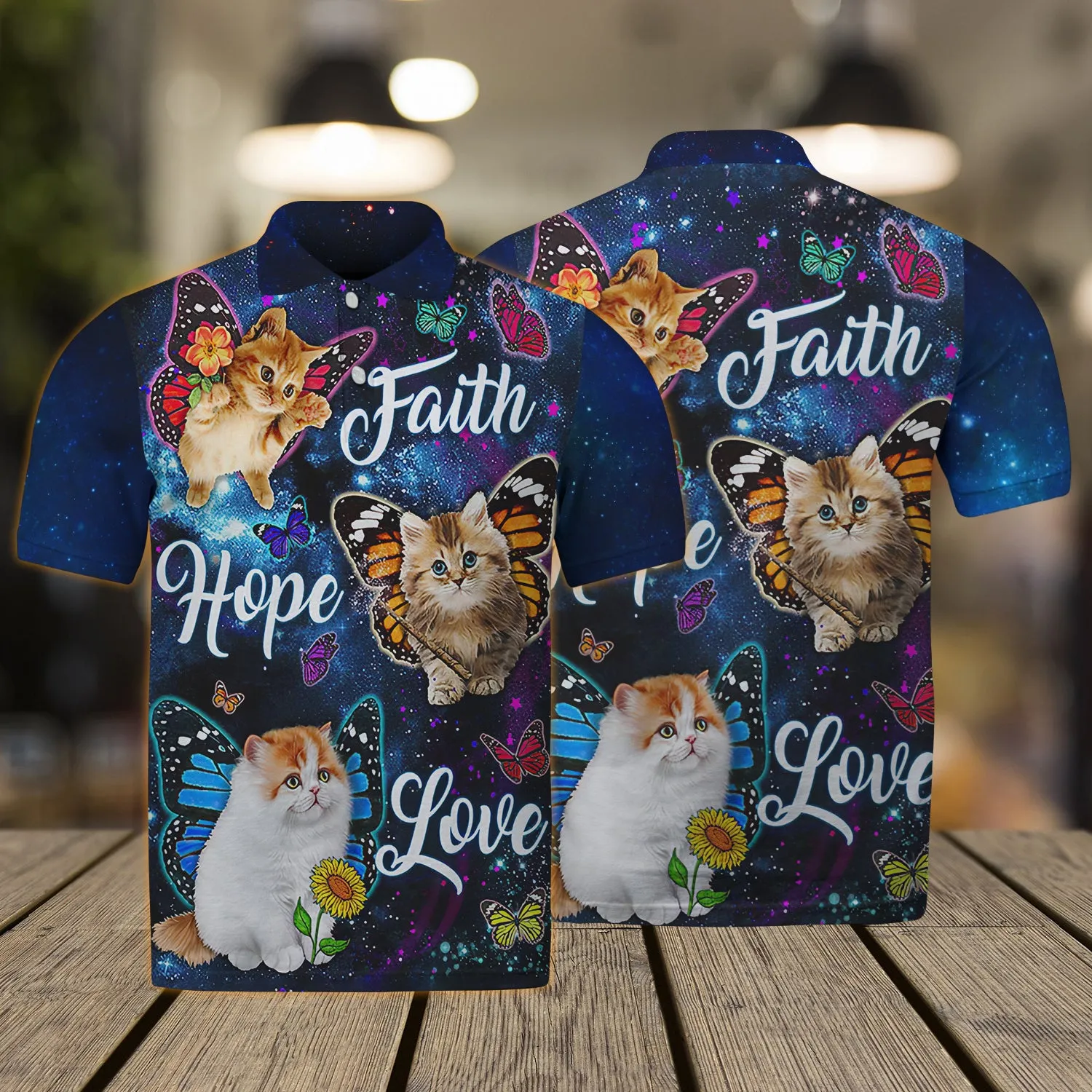 Faith Hope Love Cat 3D Full Print Shirts Cats Shirts