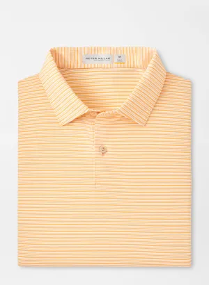 Featherweight Payne Stripe Polo (Orange Nectar)
