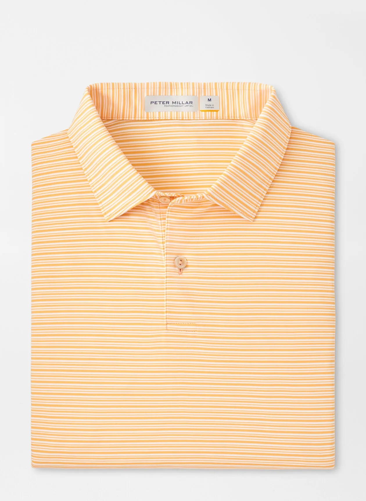 Featherweight Payne Stripe Polo (Orange Nectar)