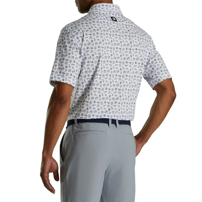 FootJoy Men's Lisle Travel Print Self Collar