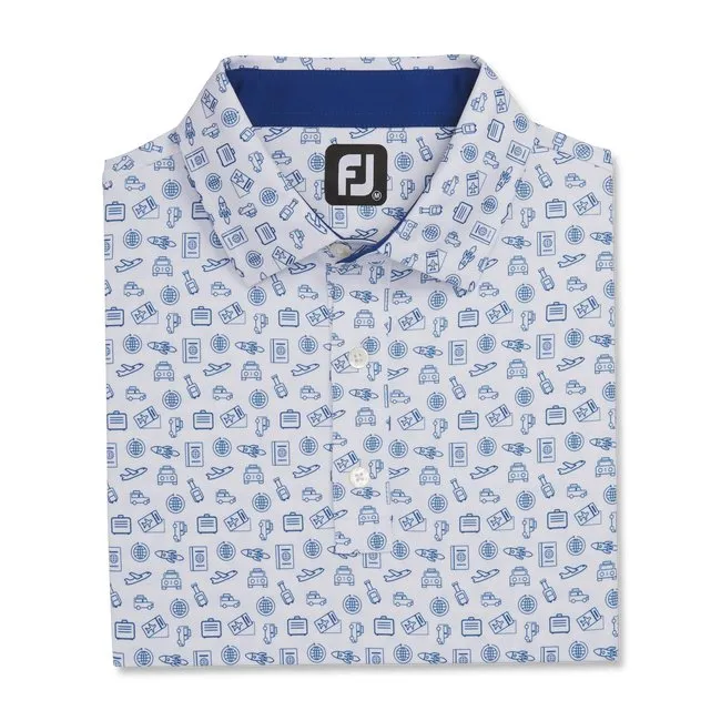 FootJoy Men's Lisle Travel Print Self Collar