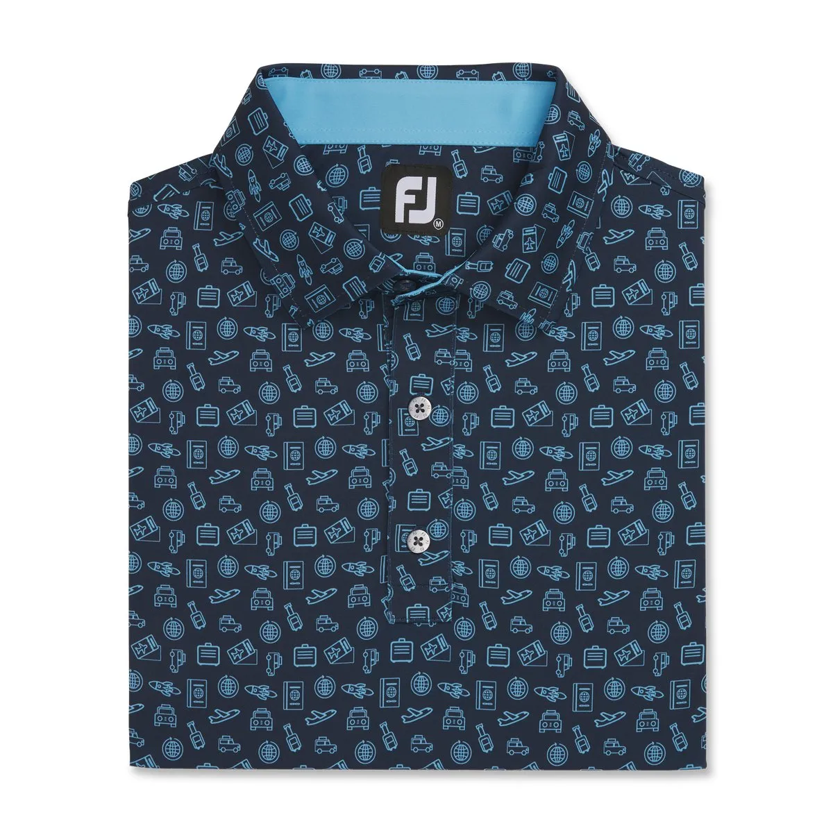 FootJoy Men's Lisle Travel Print Self Collar