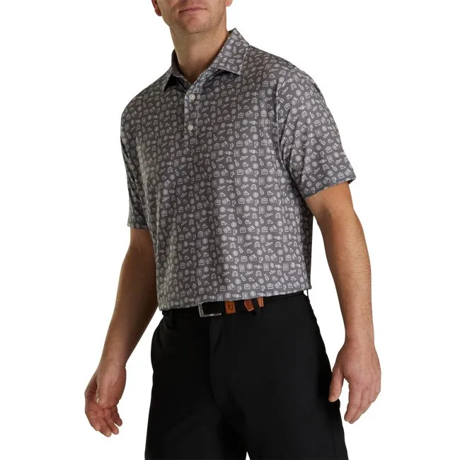 FootJoy Men's Lisle Travel Print Self Collar