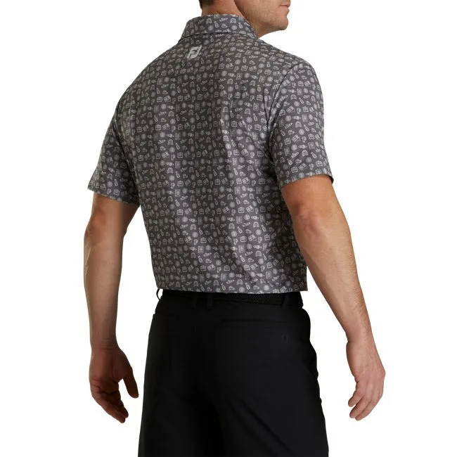 FootJoy Men's Lisle Travel Print Self Collar