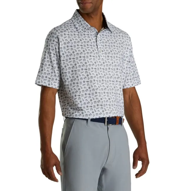 FootJoy Men's Lisle Travel Print Self Collar