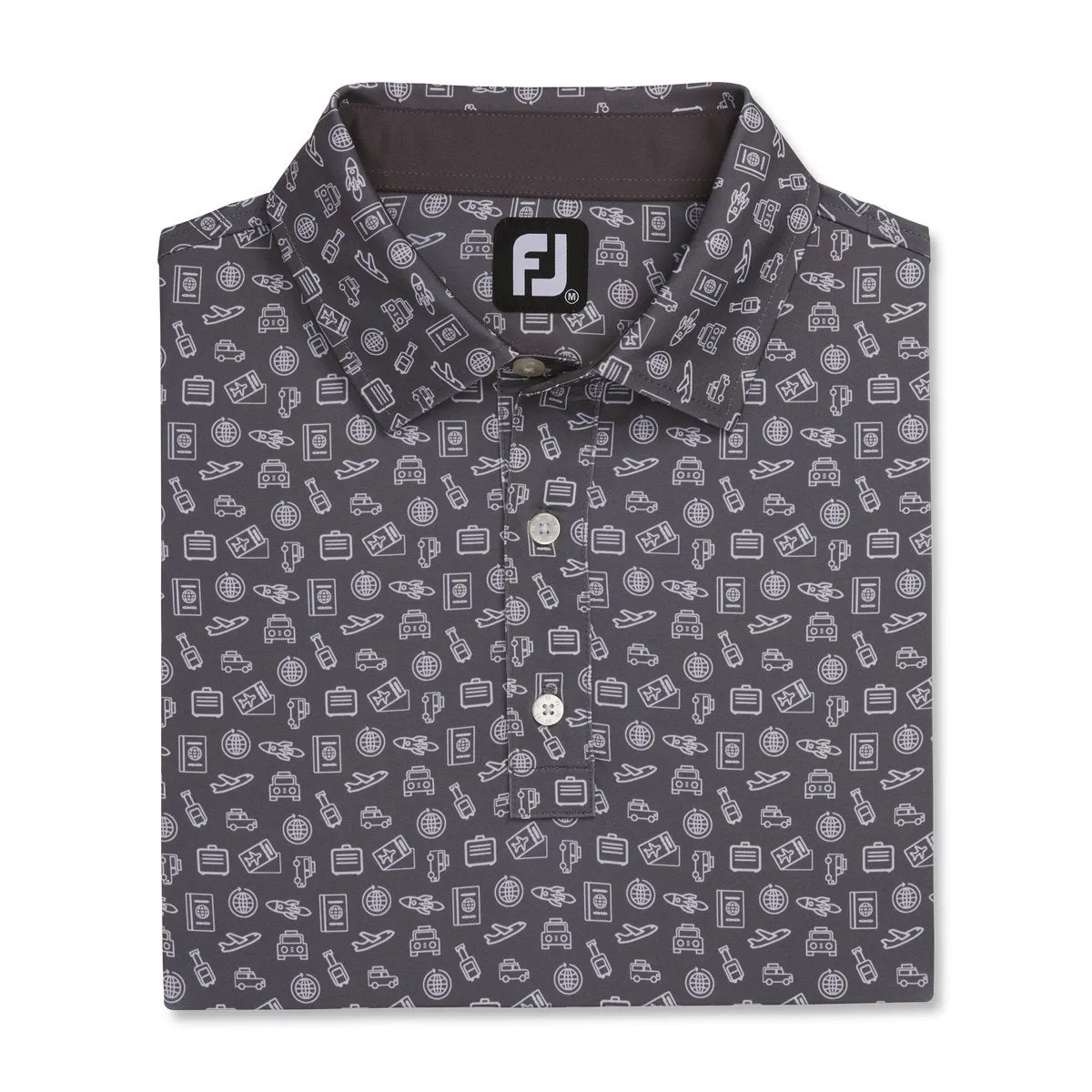 FootJoy Men's Lisle Travel Print Self Collar