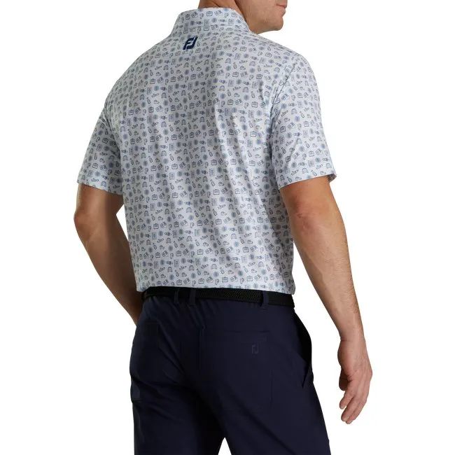 FootJoy Men's Lisle Travel Print Self Collar