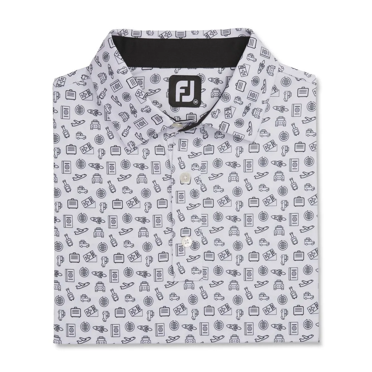 FootJoy Men's Lisle Travel Print Self Collar