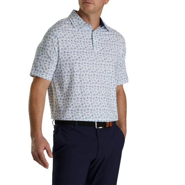 FootJoy Men's Lisle Travel Print Self Collar