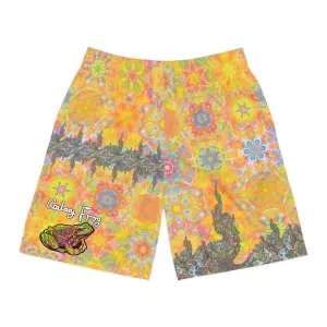 Galaxy Frog Men's Jogger Fractal Cymatics kaleidoscope geometry Shorts (AOP)