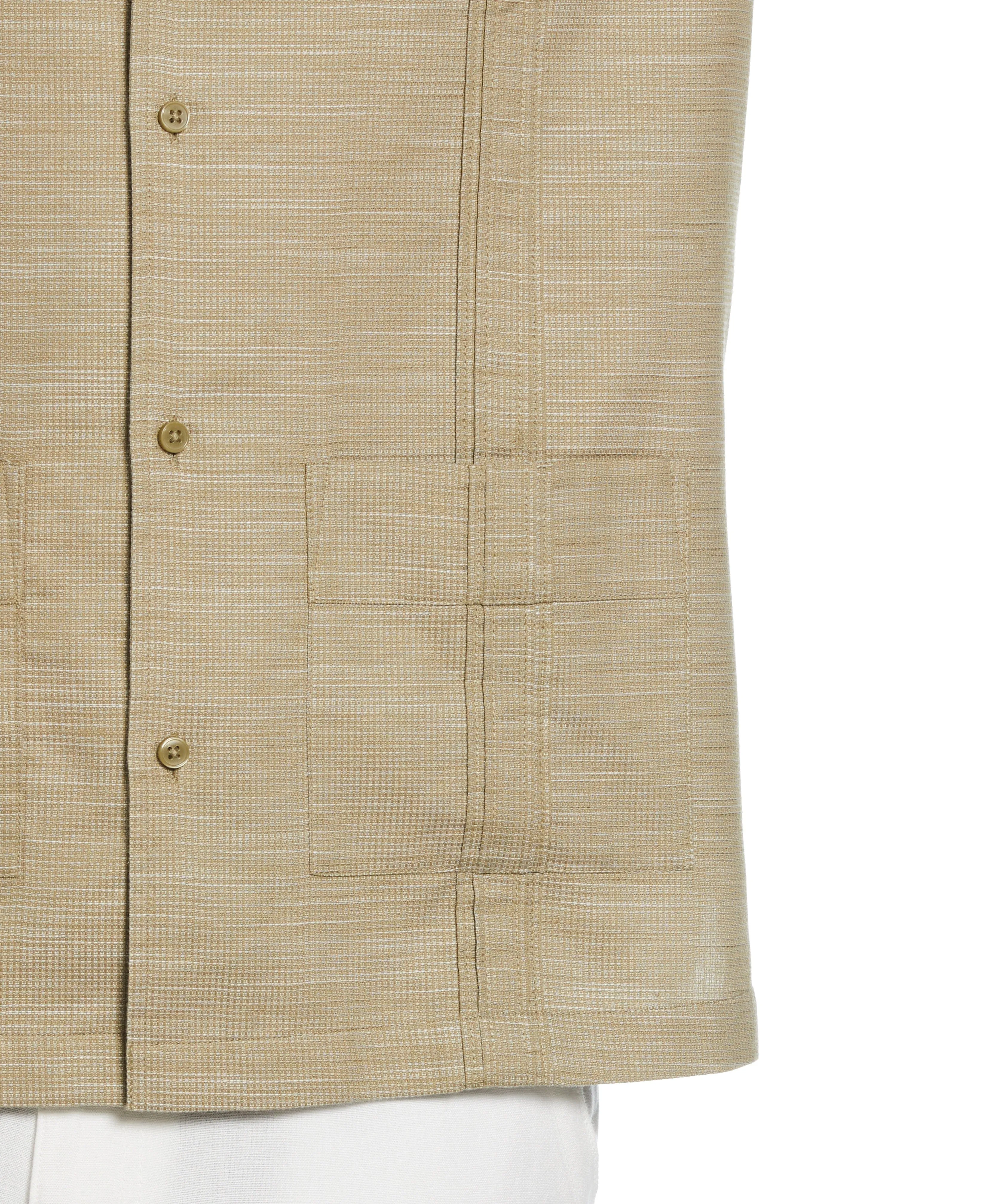 Gauze Textured Guayabera Shirt