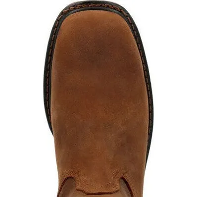 Georgia Men's Carbo Tec 10" Pull On Slip Resist Work Boot -Brown- GB00494