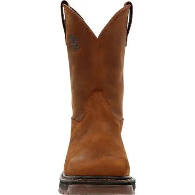 Georgia Men's Carbo Tec 10" Pull On Slip Resist Work Boot -Brown- GB00494