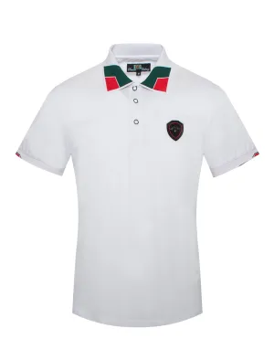 GG-500-WHITE STRETCH POLO SHIRT - 8 PACK