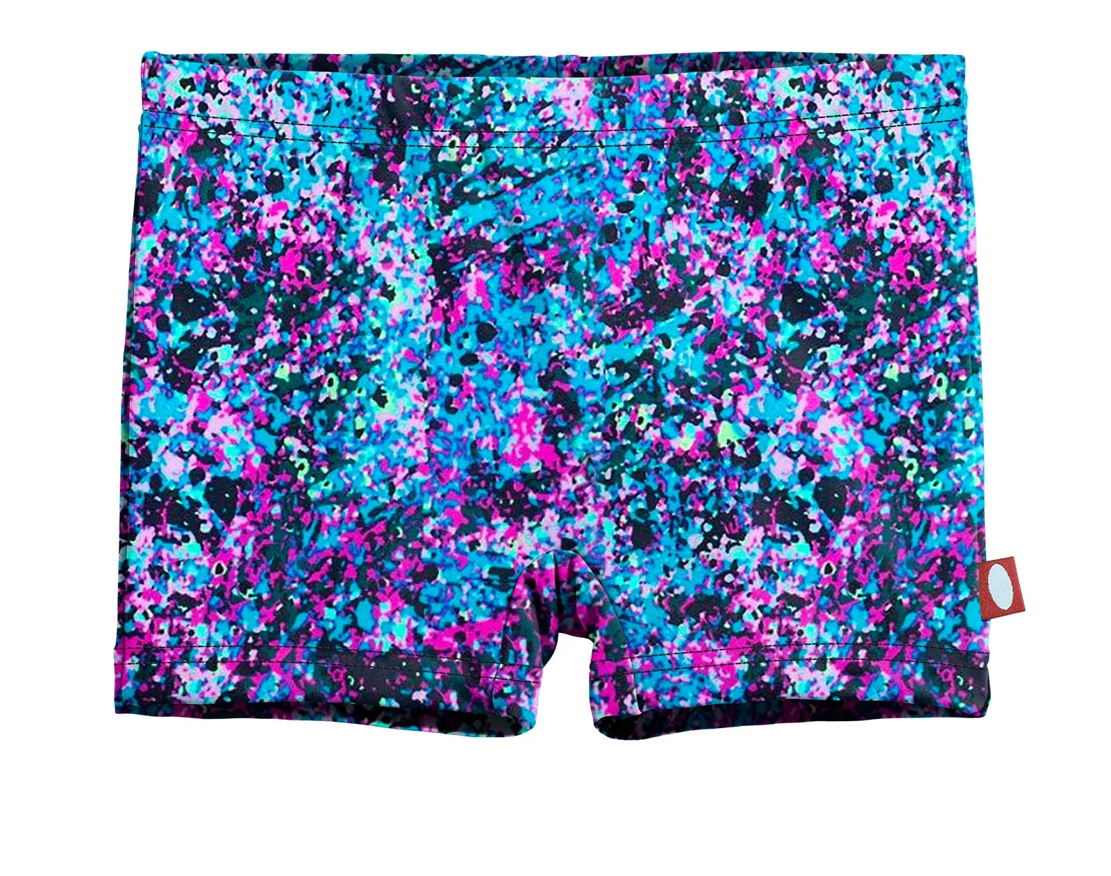 Girls UPF 50  Printed Swim Boy Shorts  | Splatter