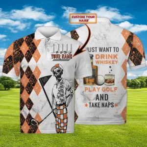Golf 02 P - Personalized Name 3D Polo Shirt - TD96