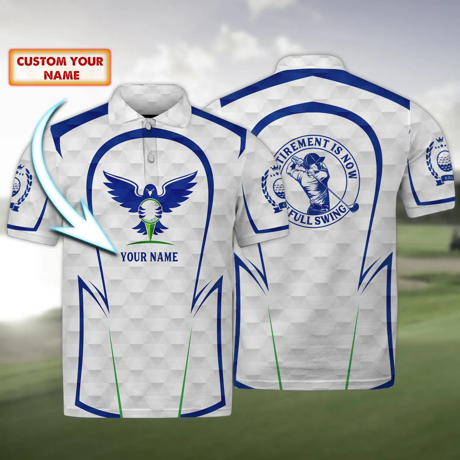 Golf - Personalized Name 3D Polo Shirt 09 - CV98