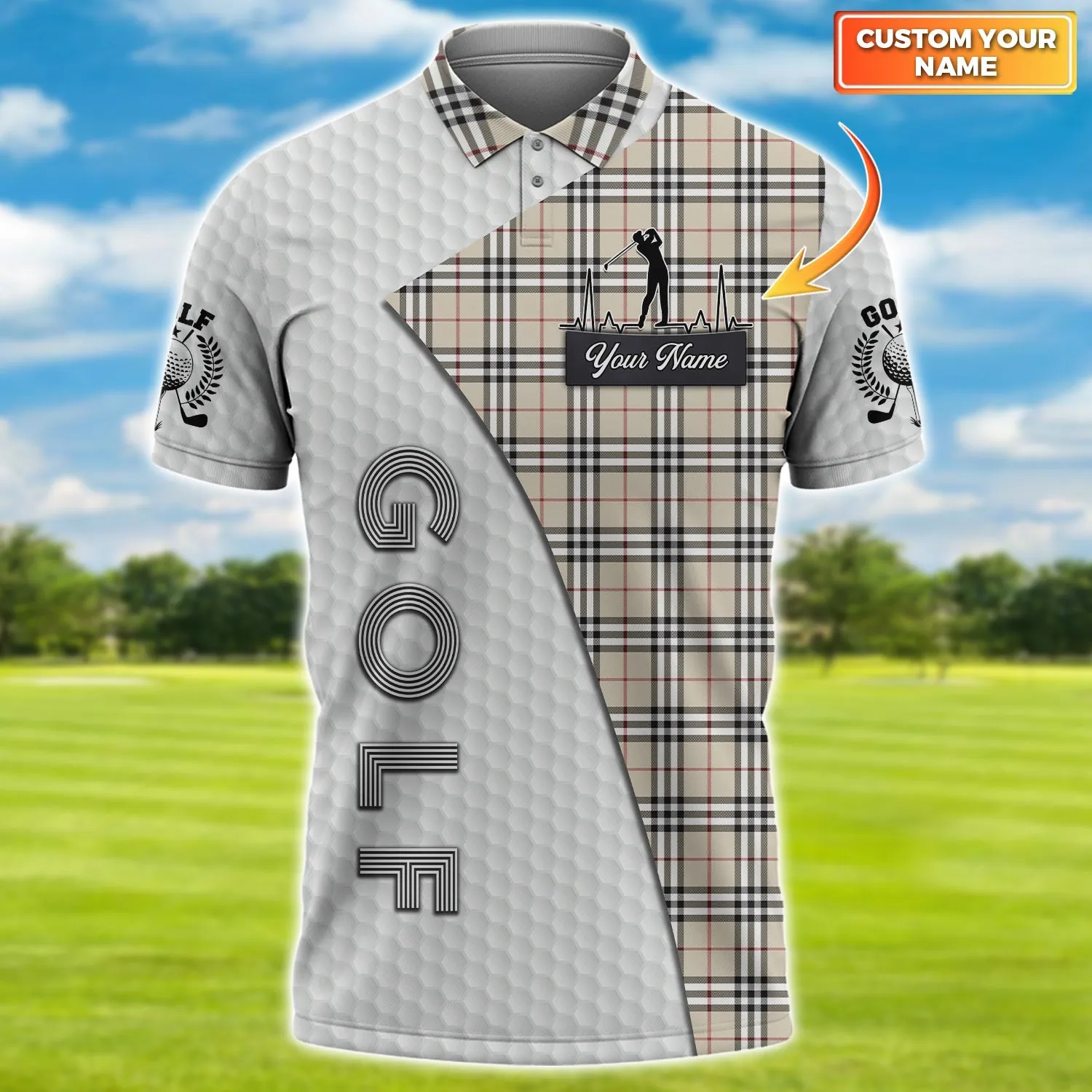Golf - Personalized Name 3D Polo Shirt -NBTT-1199