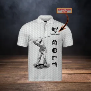Golf - Personalized Name 3D Polo Shirt - NBTT-551