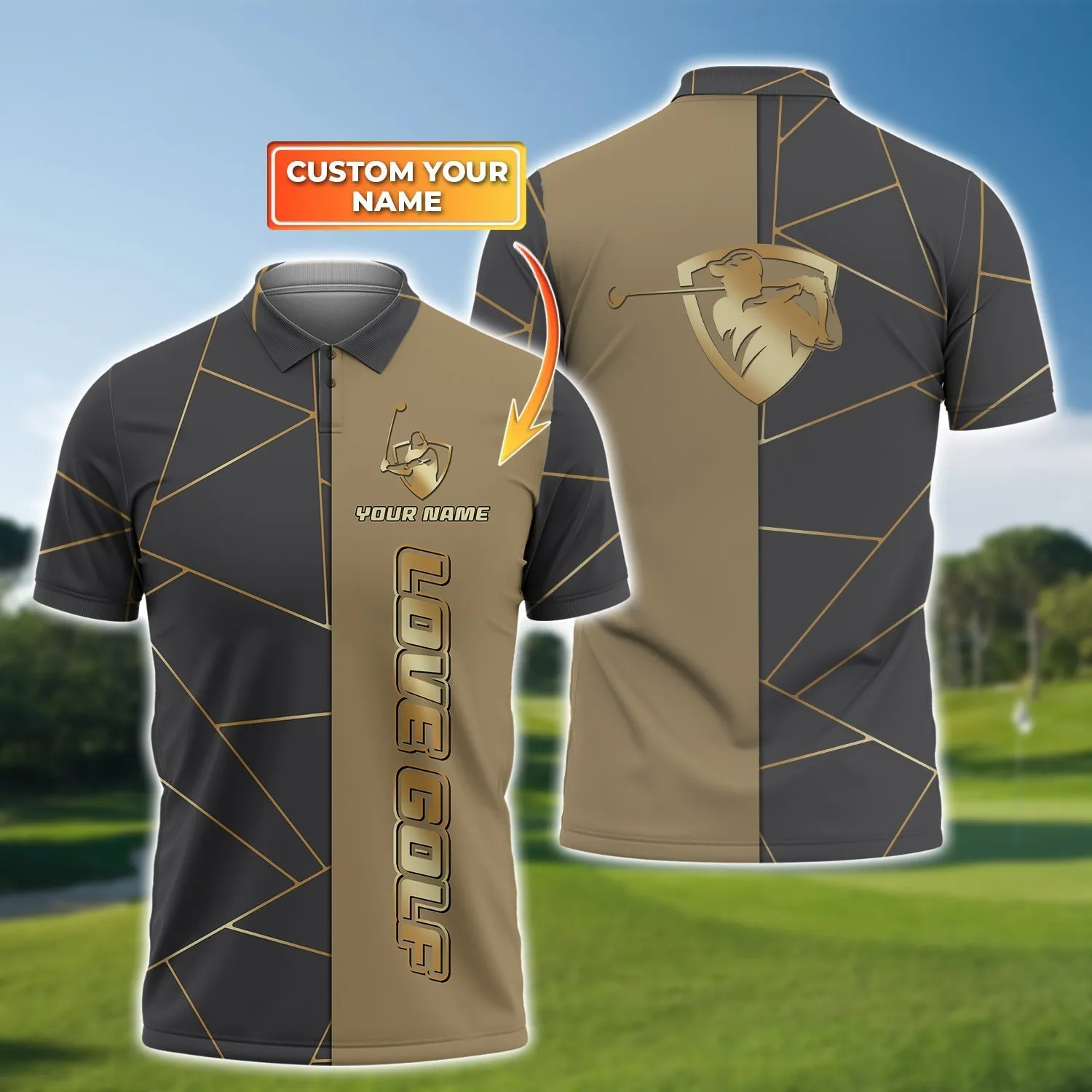 Golf - Personalized Name 3D Polo Shirt -TD96-1140