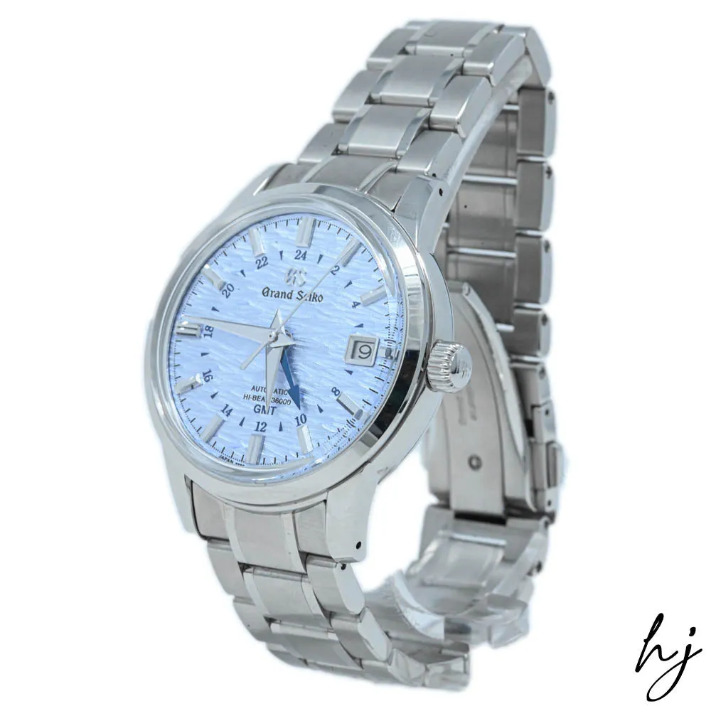 Grand Seiko Men's Elegance Collection SBGJ249 GMT Stainless Steel 39.5mm Blue Art Dial Watch Reference #: SBGJ249