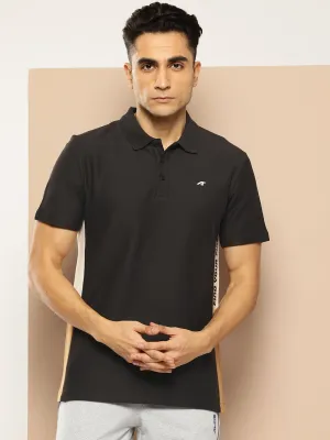 Graphical Panel Polo T-Shirt