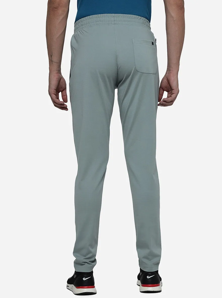 Green Solid Slim Fit Track Pant | JadeBlue